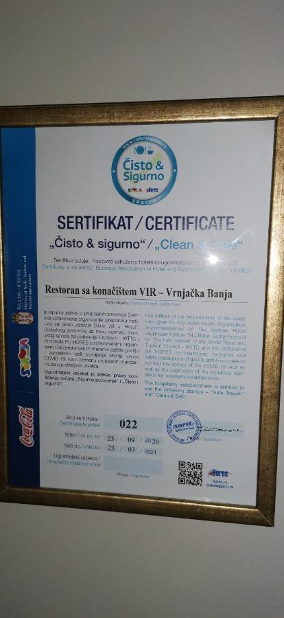 Garni Hotel Vir Vrnjačka Banja Екстериор снимка